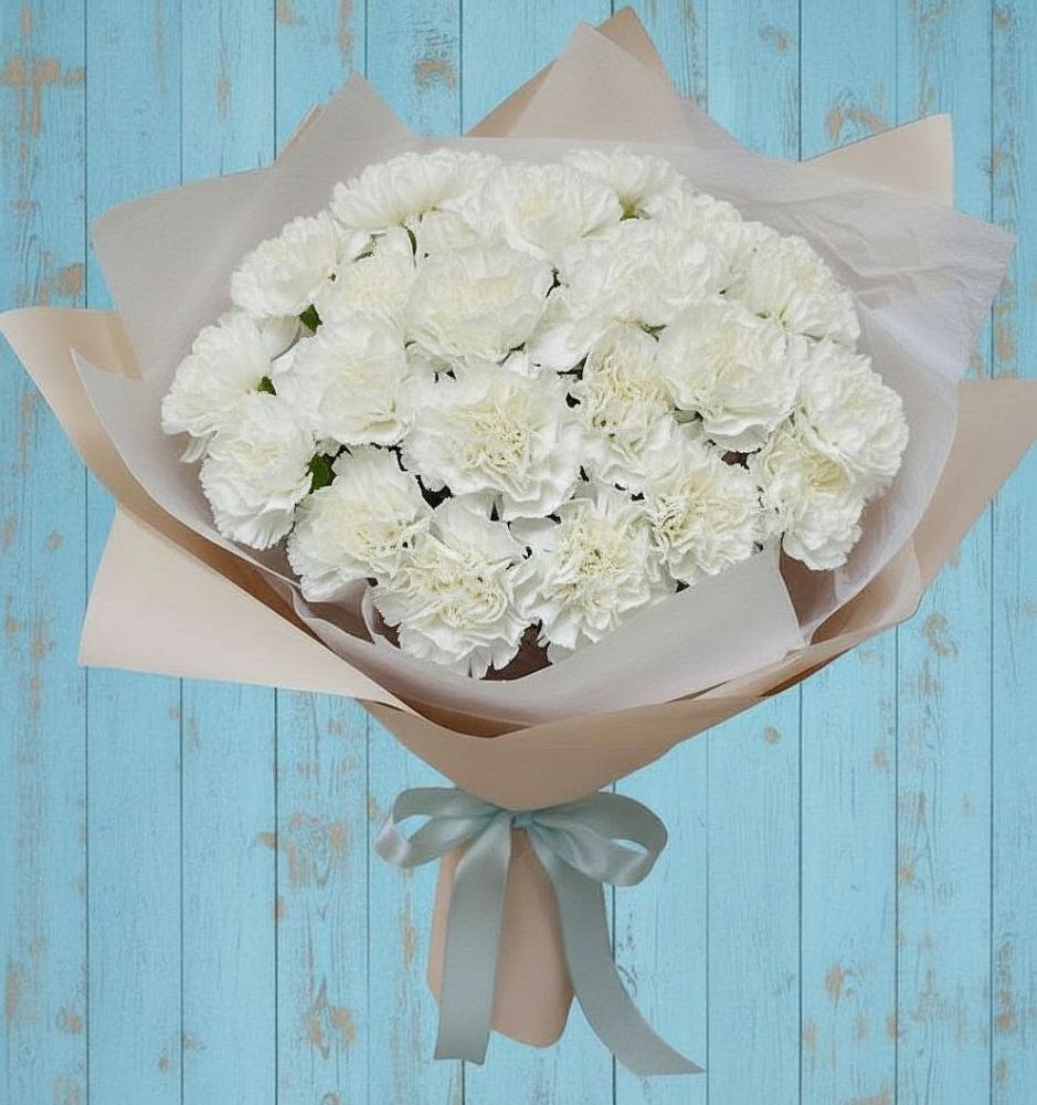 Букет цветов из: Гвоздики в Мокве 1-ой