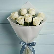 Букет 7 Белых роз Эдлесс Лав #REPLACE_PRED# Мокве 1-ой