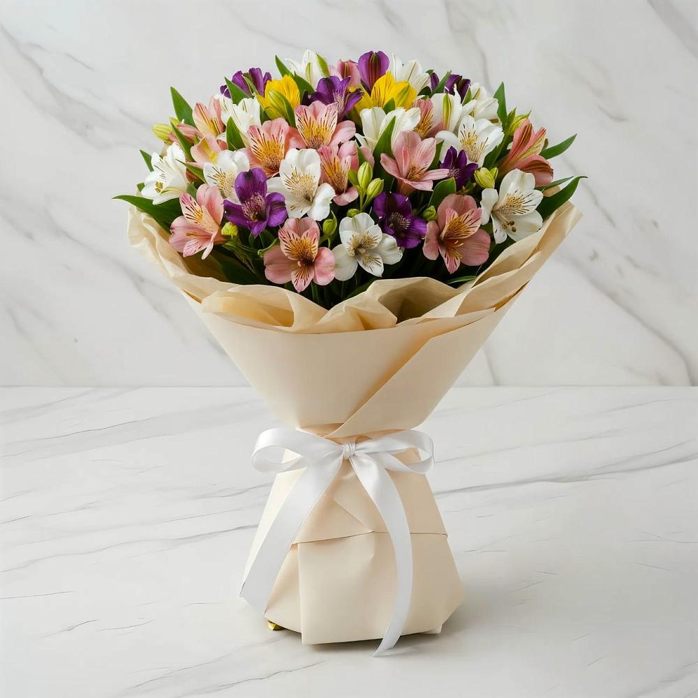 Букет цветов из: Альстромерии в Мокве 1-ой