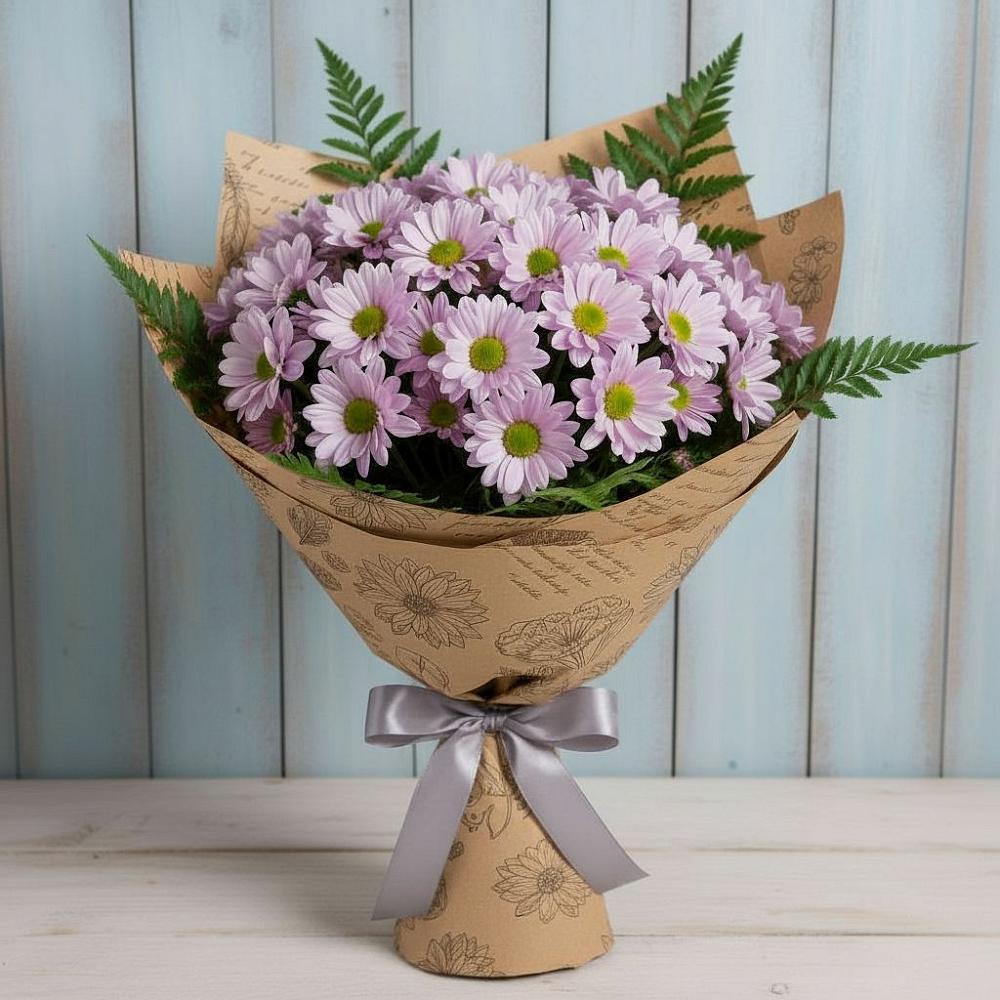 Букет цветов из: Хризантемы в Мокве 1-ой