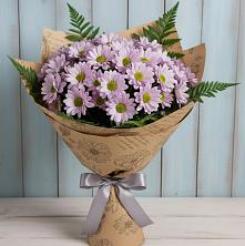 Букет цветов из:  Хризантемы в Мокве 1-ой