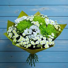 Букет цветов из:  Хризантемы в Мокве 1-ой