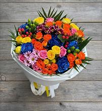 Букет цветов из:  Розы и Хризантемы в Мокве 1-ой