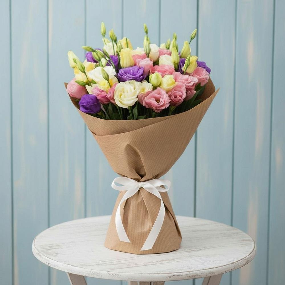 Букет цветов из: Лизиантусы в Мокве 1-ой