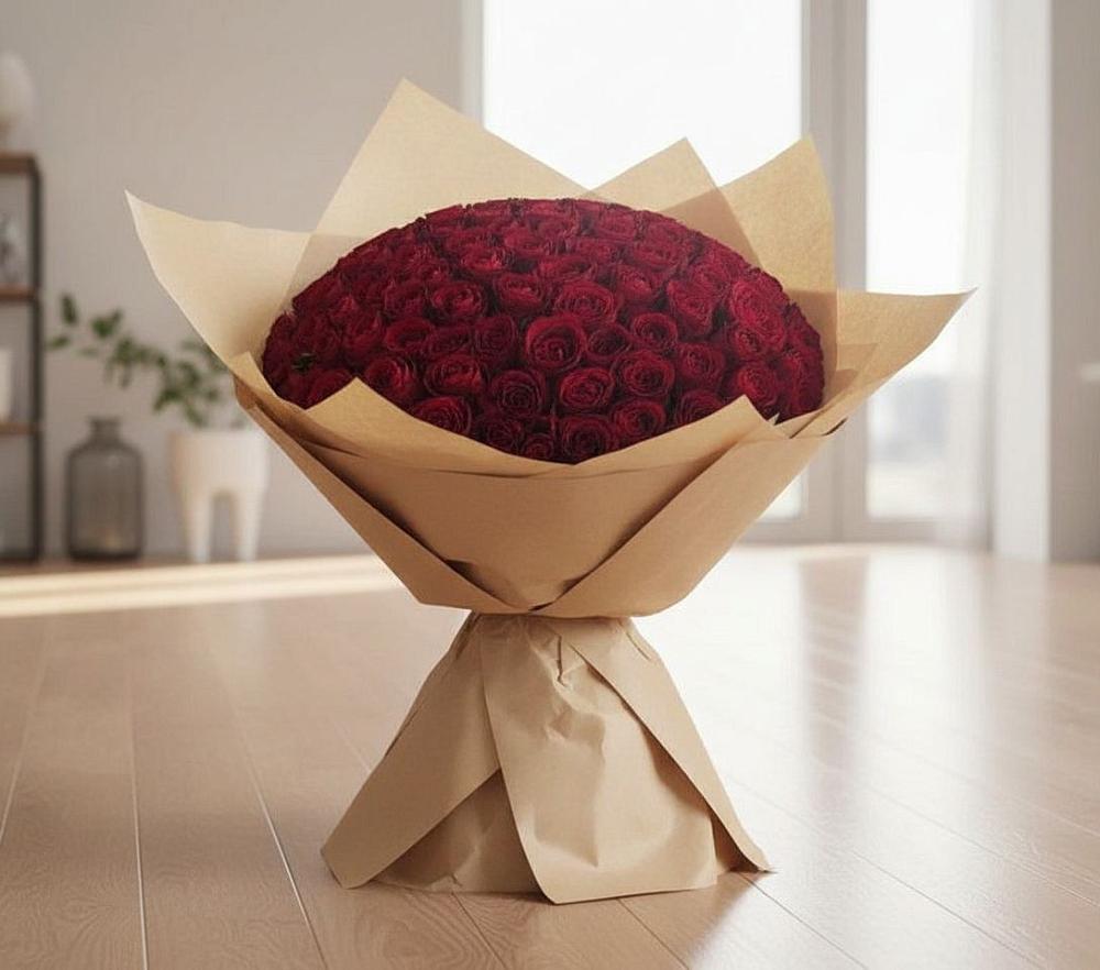 Букет 101 Красная роза в Мокве 1-ой