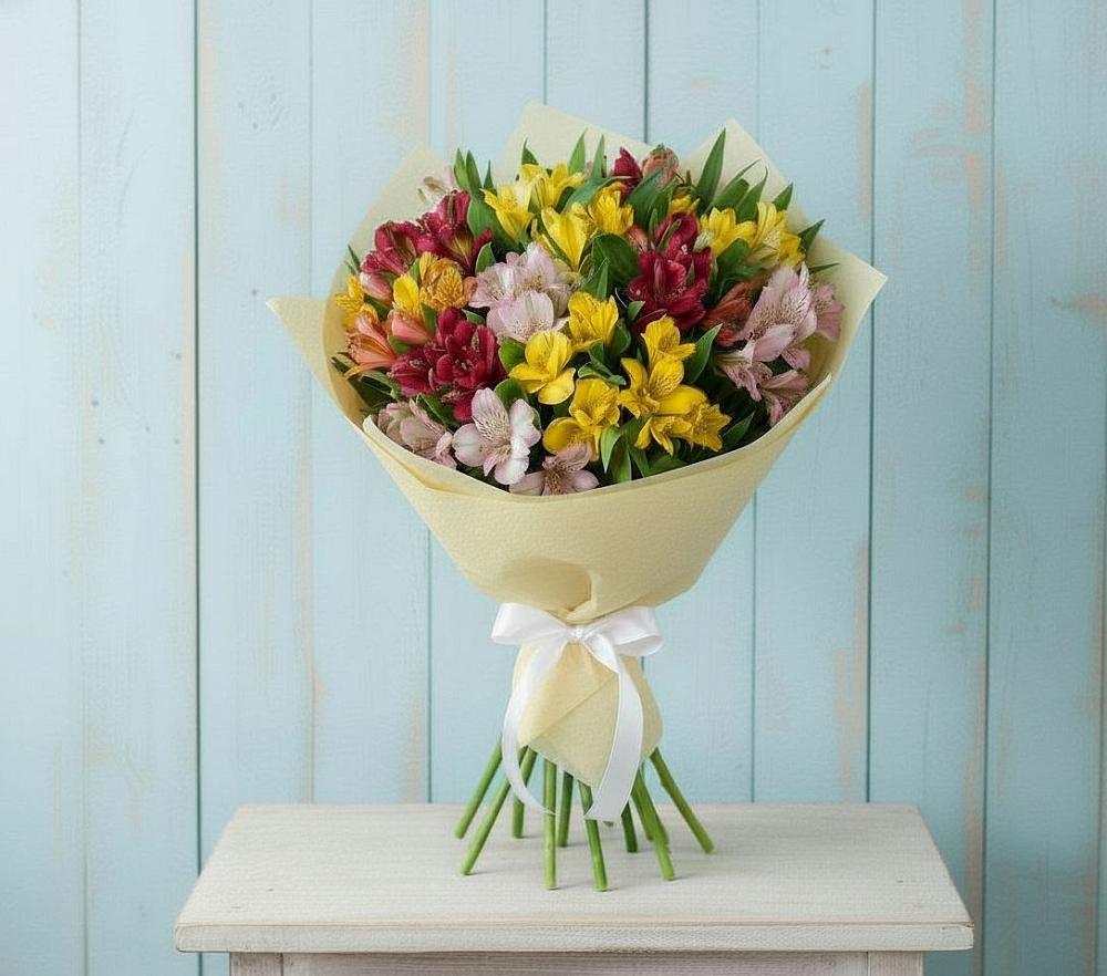 Букет цветов из: Альстромерии в Мокве 1-ой
