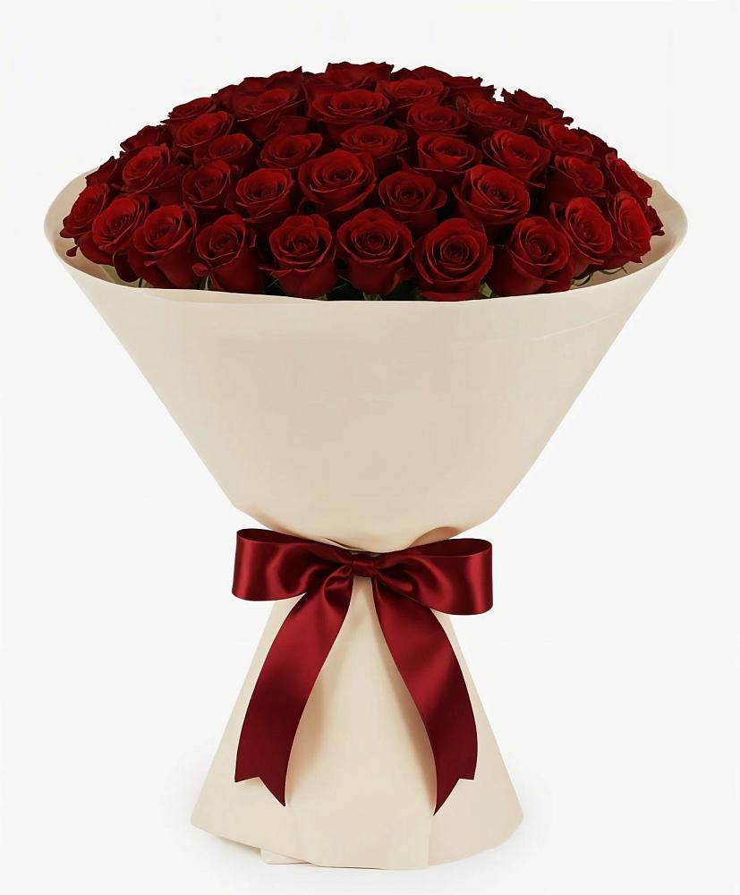 Букет 101 Бордовая роза Блэк Бакарра в Мокве 1-ой